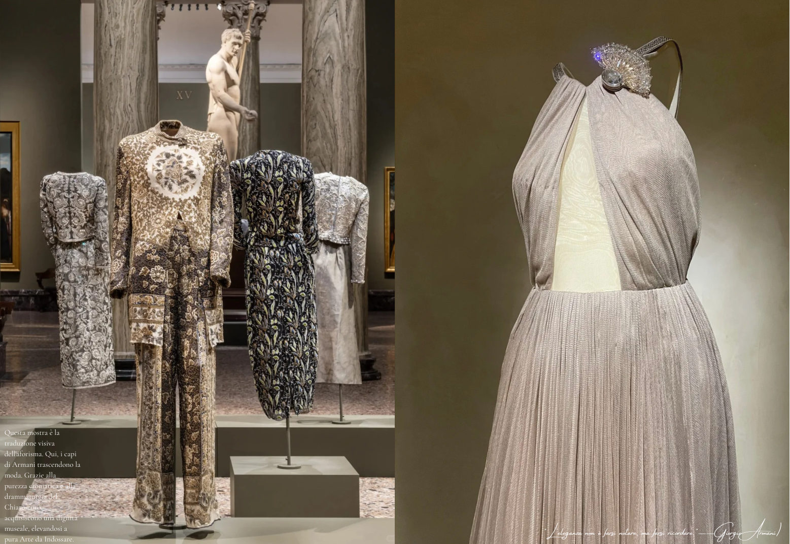 Per amore di Armani closing spread
